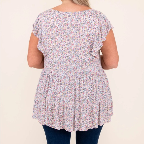 Chic Soul Follow The Road Less Traveled Top, Off White Size 1x - Picture 2 of 7